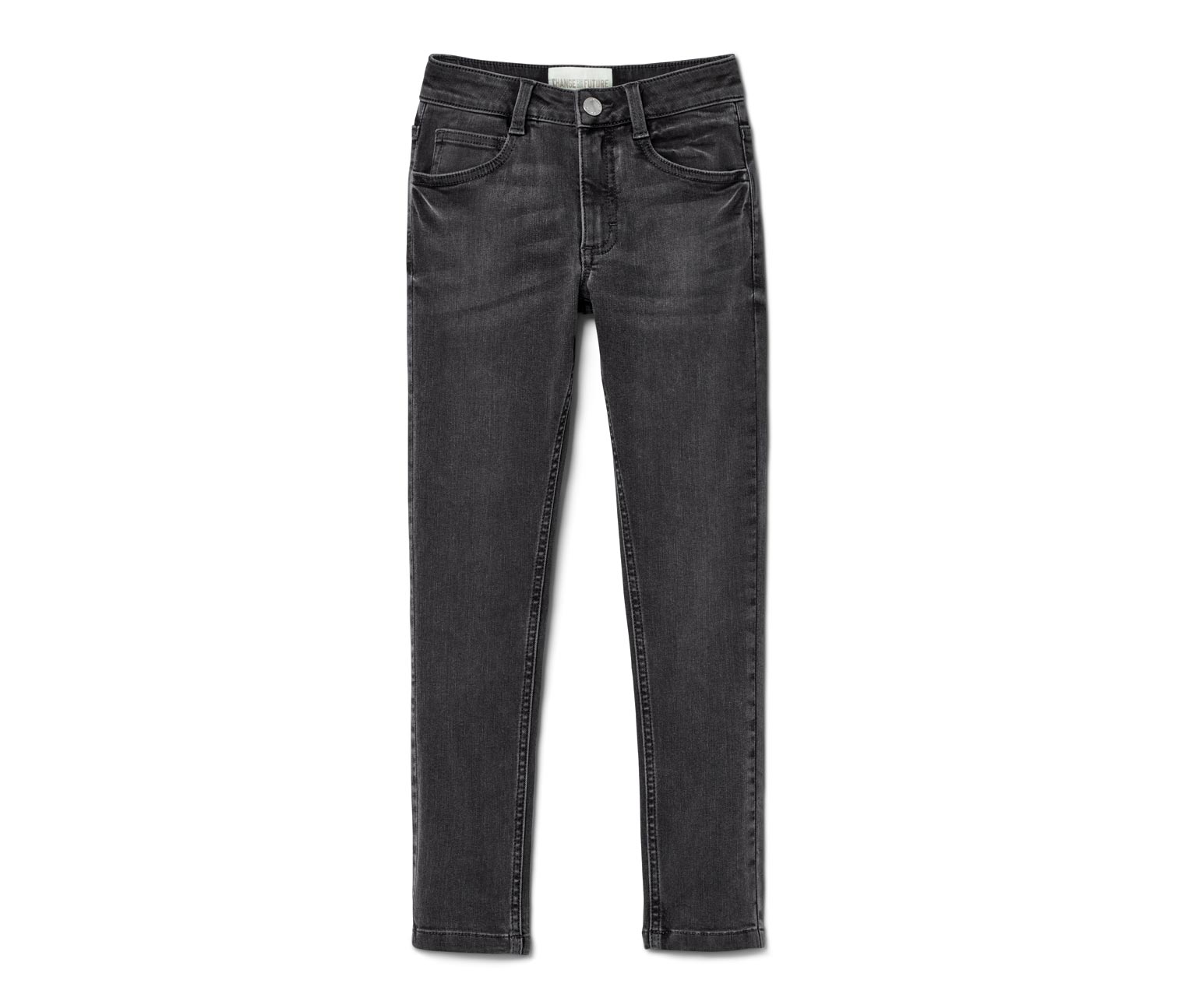 Thumbnail - Tchibo - Kinder-High-Waist-Jeans – Fit »Lotta« - Damen - Gr. 158 - grau