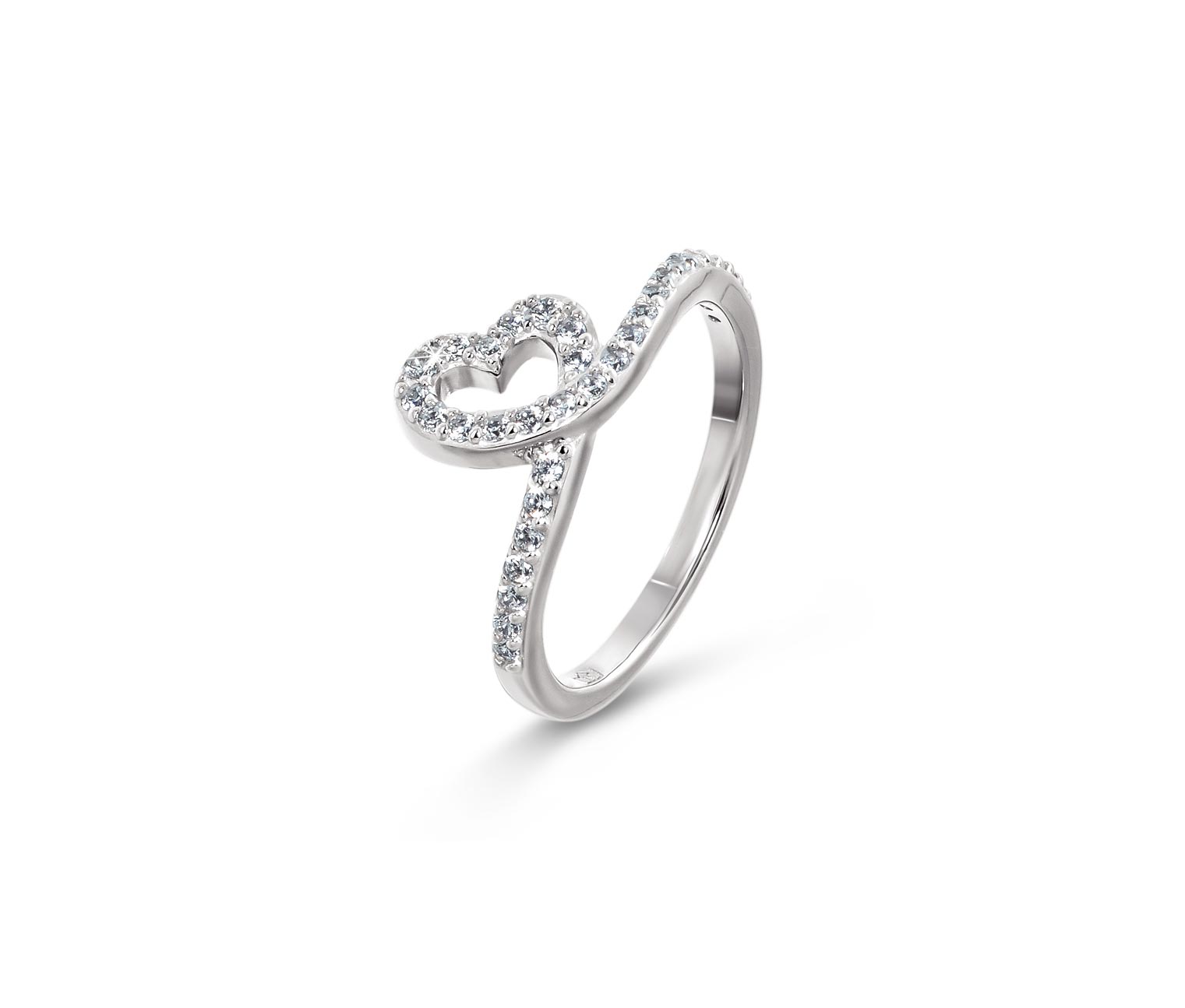 Thumbnail - Tchibo - 925 Silber Ring Herz - Damen - Gr. 19 - silber