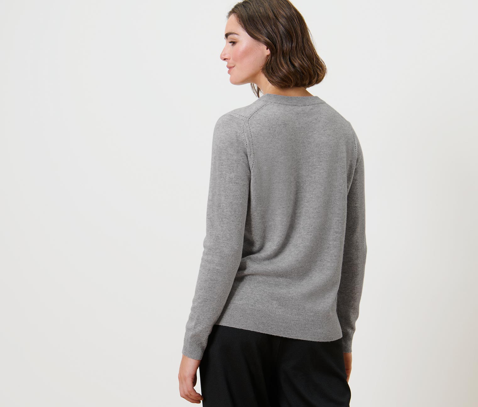 Thumbnail - Tchibo - Feinstrickpullover mit Cashmere - Damen - Gr. S - grau