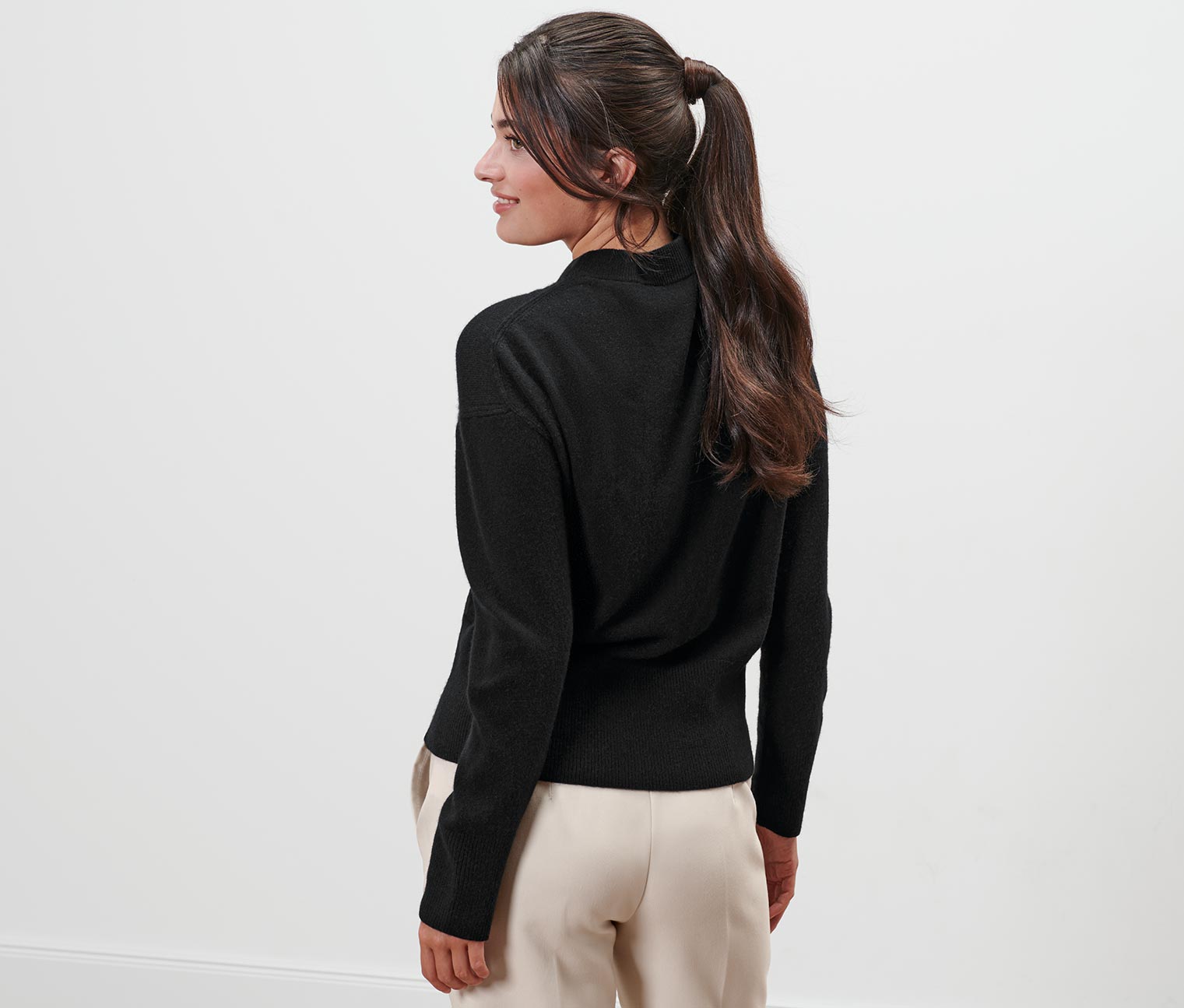 Thumbnail - Tchibo - Feinstrickpullover mit Cashmere - Damen - Gr. XL - schwarz