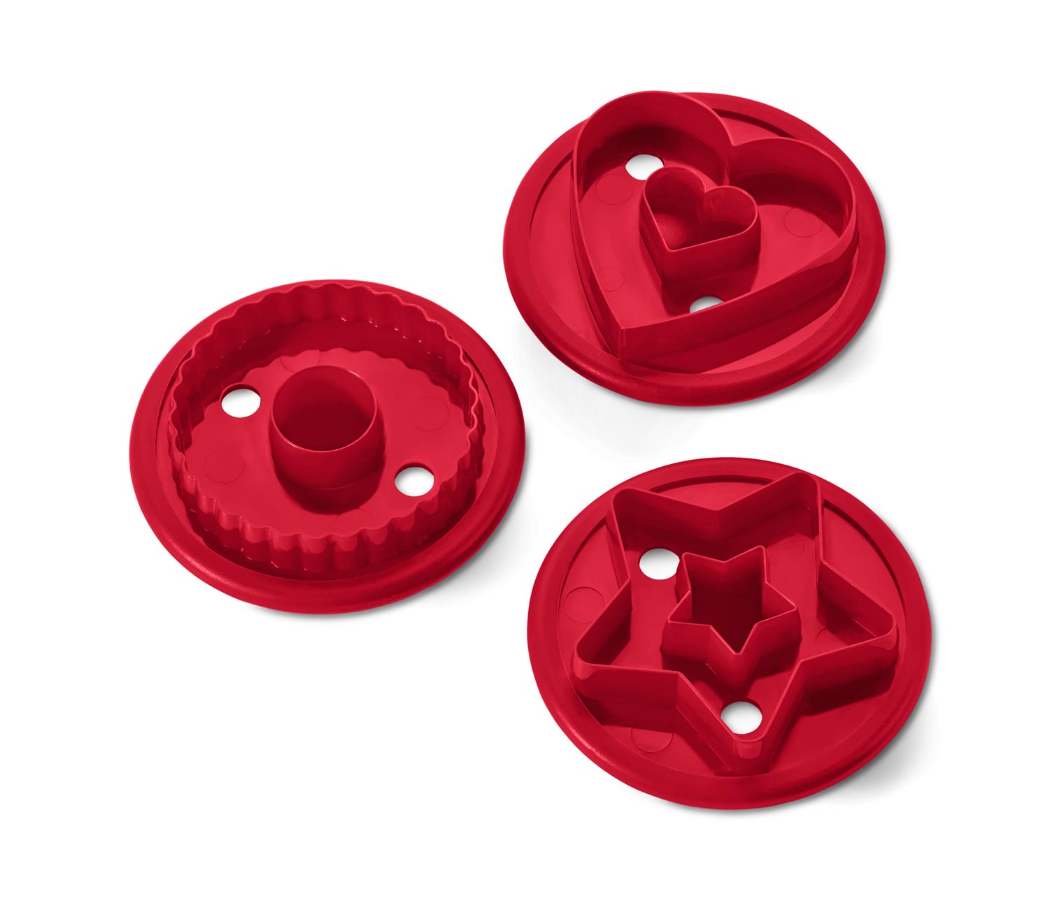 Thumbnail - Tchibo - 3 Linzer-Plätzchen-Ausstecher - rot