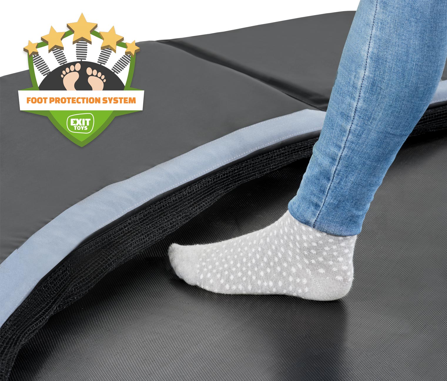 Thumbnail - Exit Dynamic Bodentrampolin - schwarz