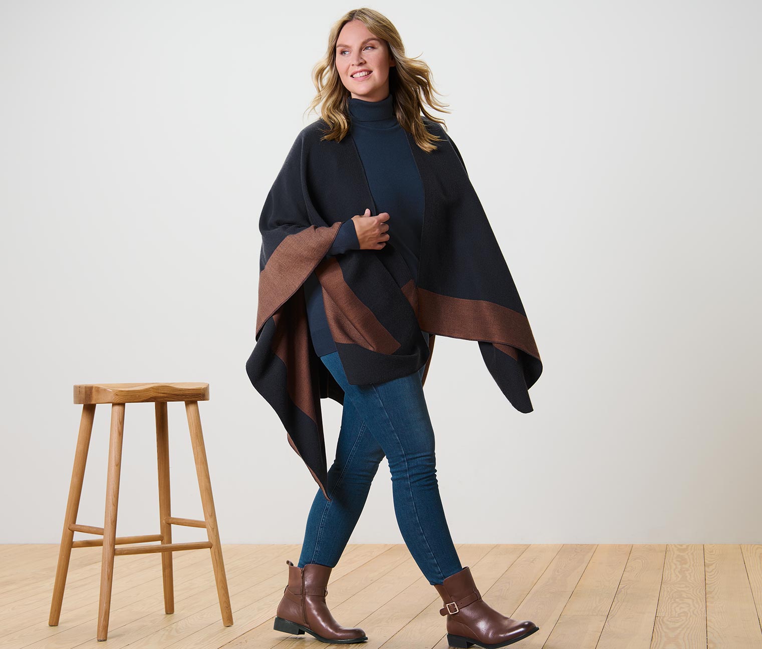 Thumbnail - Tchibo - Feinstrick-Rollkragenpullover - Damen - Gr. S - dunkelblau