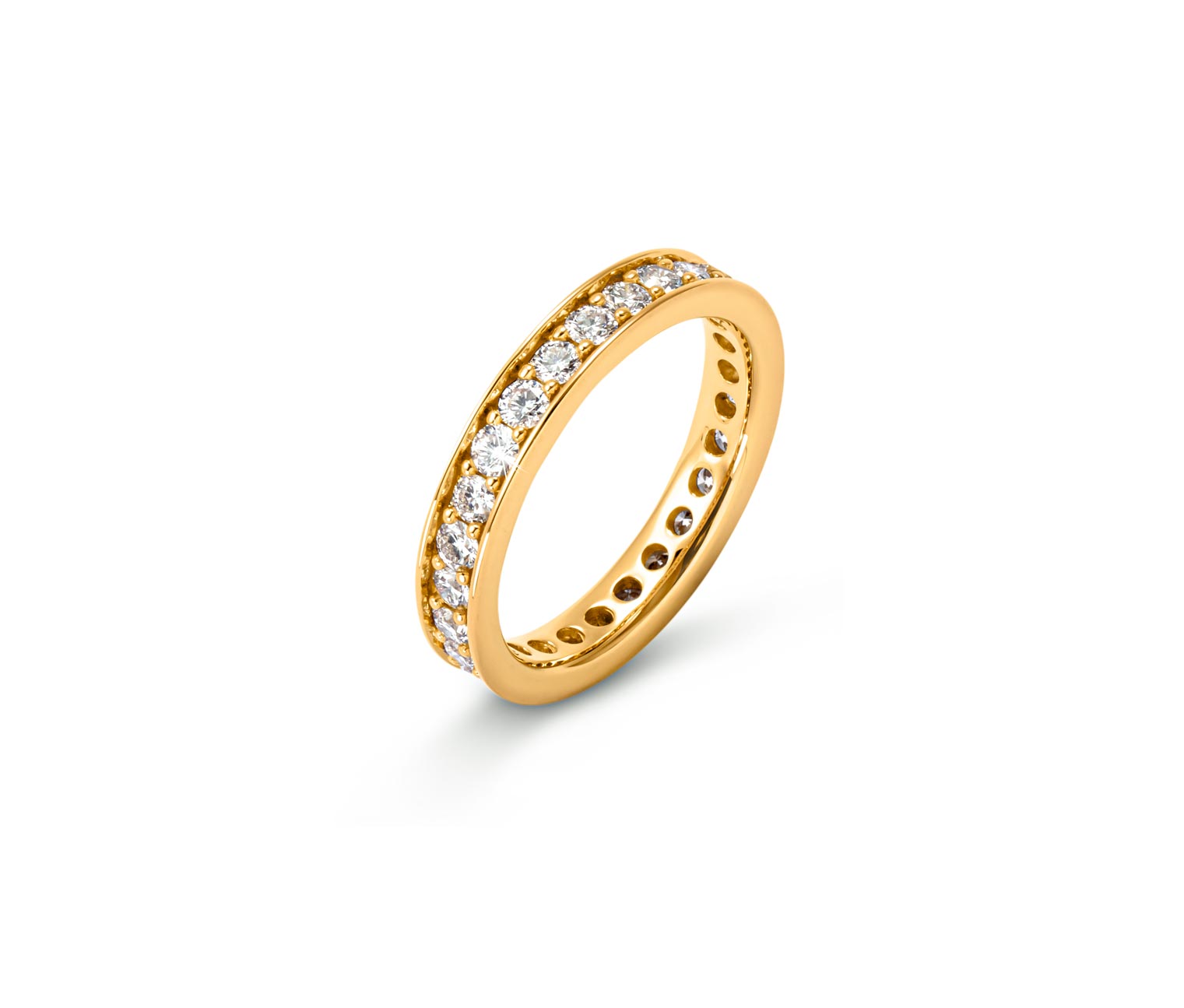 Thumbnail - Tchibo - 585 Gold-Ring mit mind. 24 Brillanten - Gr. 19 - gold