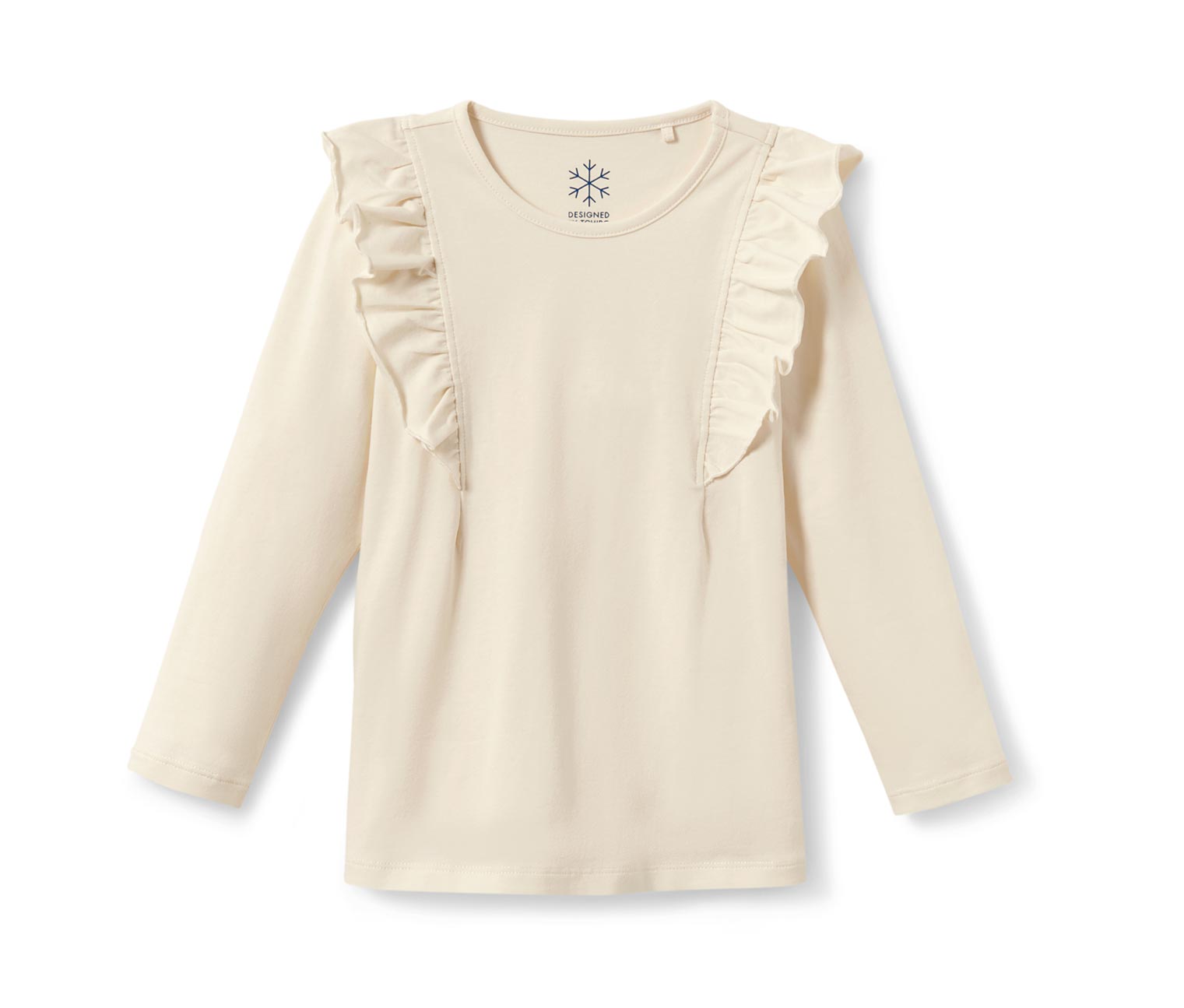 Thumbnail - Tchibo - Kinder-Langarmshirt - Mädchen - Gr. 110/116 - creme
