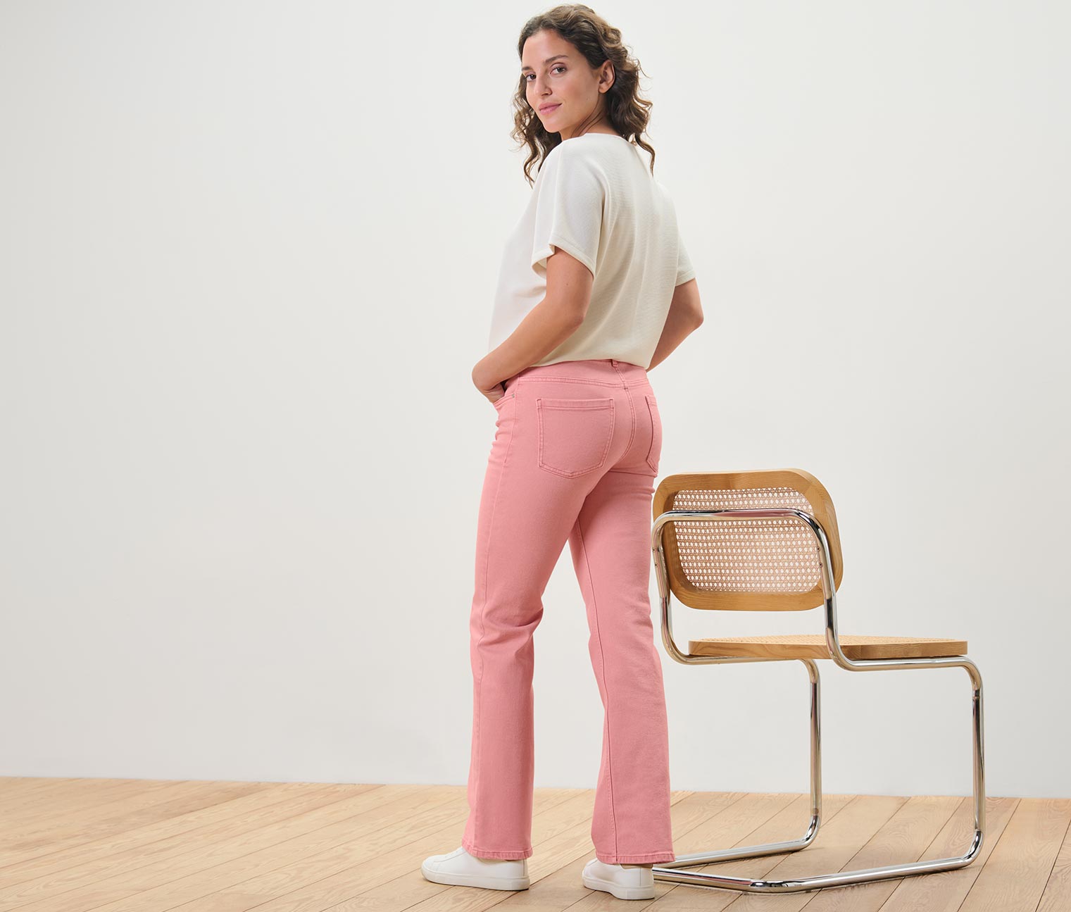 Thumbnail - Tchibo - Bootcut Jeans ‒ Fit »Lou« - Damen - Gr. 44 - koralle