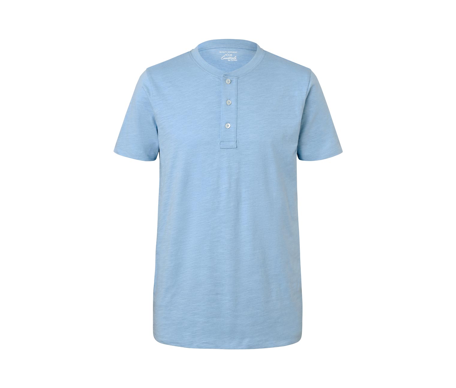 Thumbnail - Tchibo - Kurzarm-Henley - Herren - Gr. S - hellblau