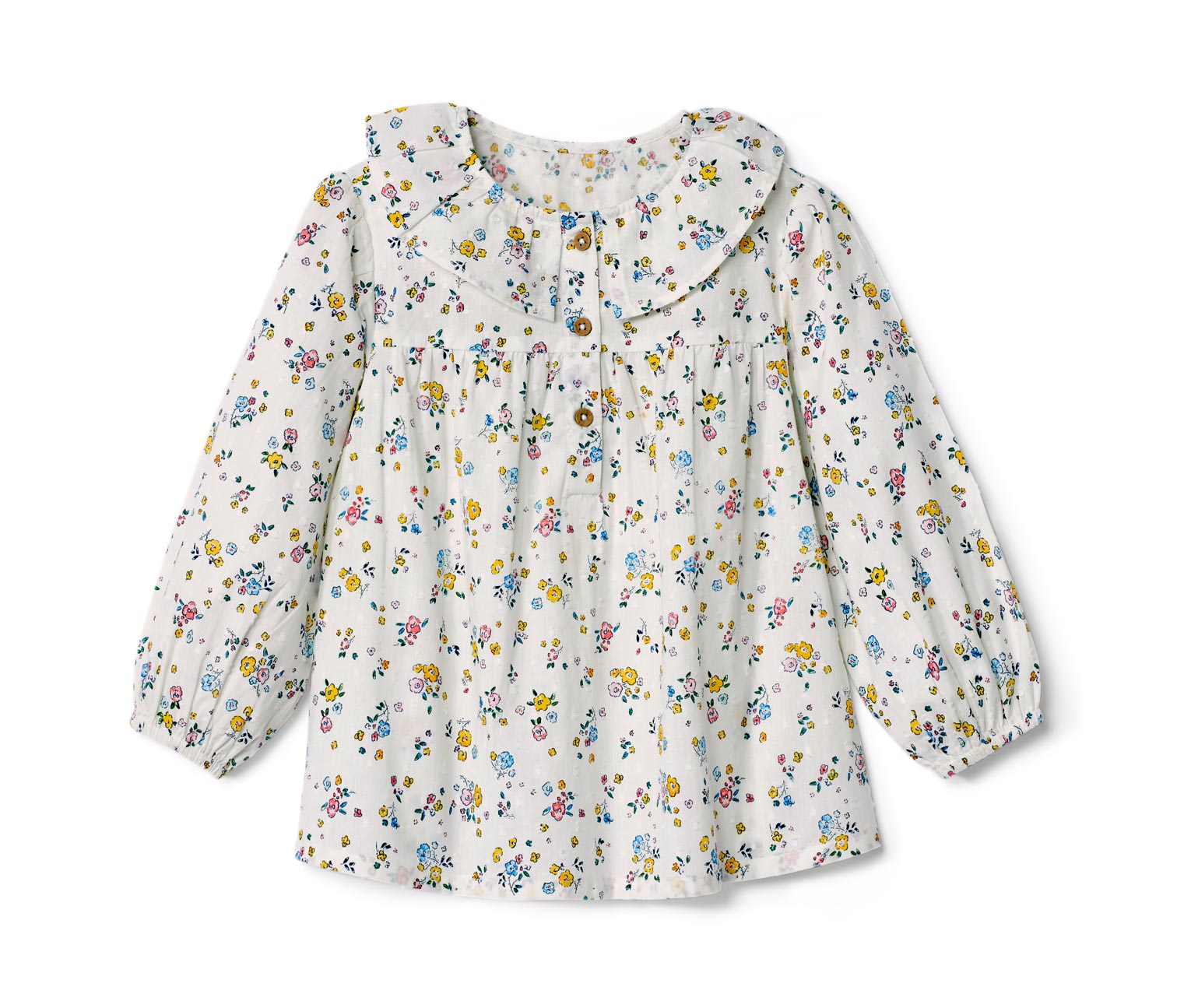 Thumbnail - Tchibo - Kinder-Bluse - Mädchen - Gr. 110/116 - creme/geblümt