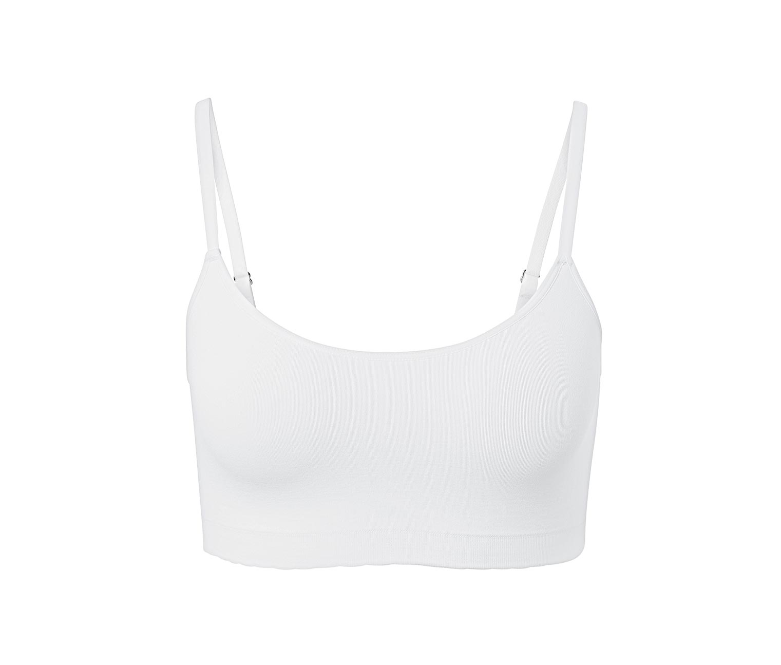 Thumbnail - Tchibo - Seamless-Bustier mit Spitze - Damen - Gr. L - weiß