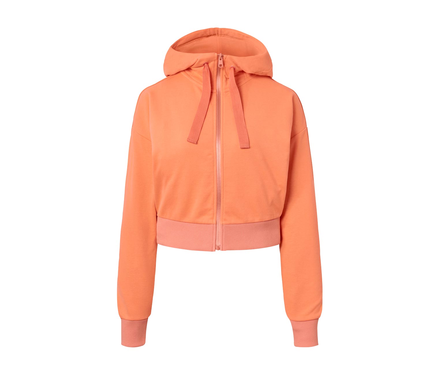 Thumbnail - Tchibo - Kurze Sport-Sweatjacke - Damen - Gr. XL - orange