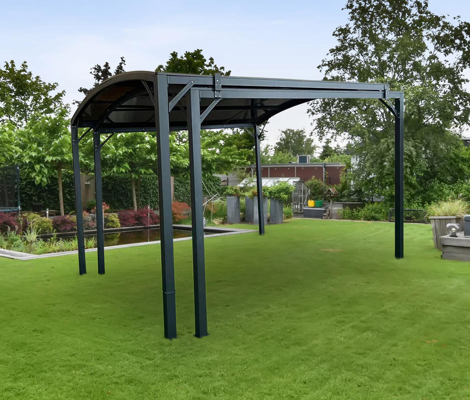 Thumbnail - Leco Pergola - 300x300x237cm - anthrazit - Stahl / Aluminium / Polycarbonat