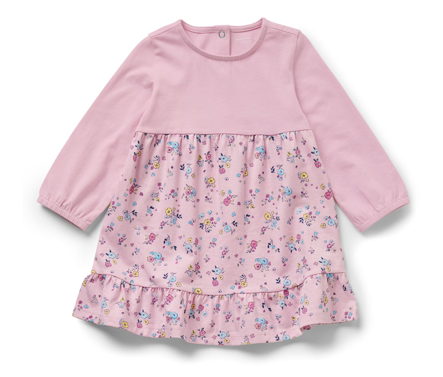 Thumbnail - Tchibo - Baby-Jerseykleid - Baby - Gr. 74/80 - rosa/geblümt