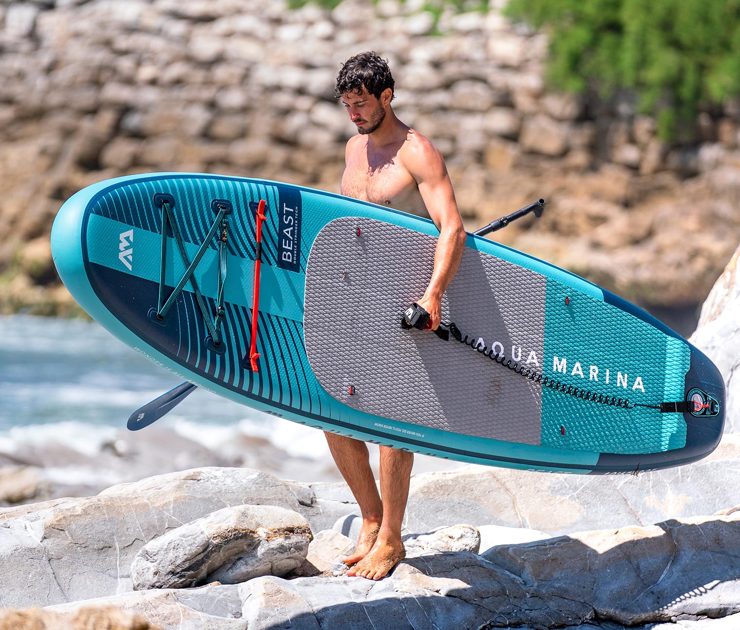 Thumbnail - Aqua Marina SUP Boad »Beast« 10'6" - blau-grün