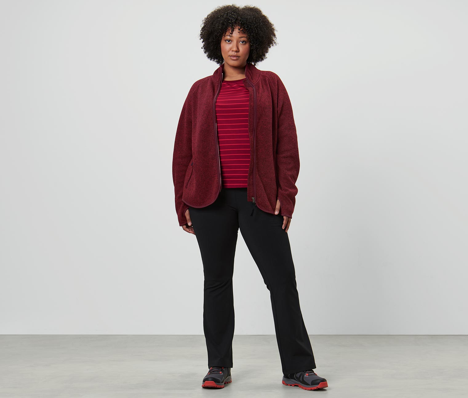 Thumbnail - Tchibo - Strickfleece-Jacke - Damen - Gr. XS - rot
