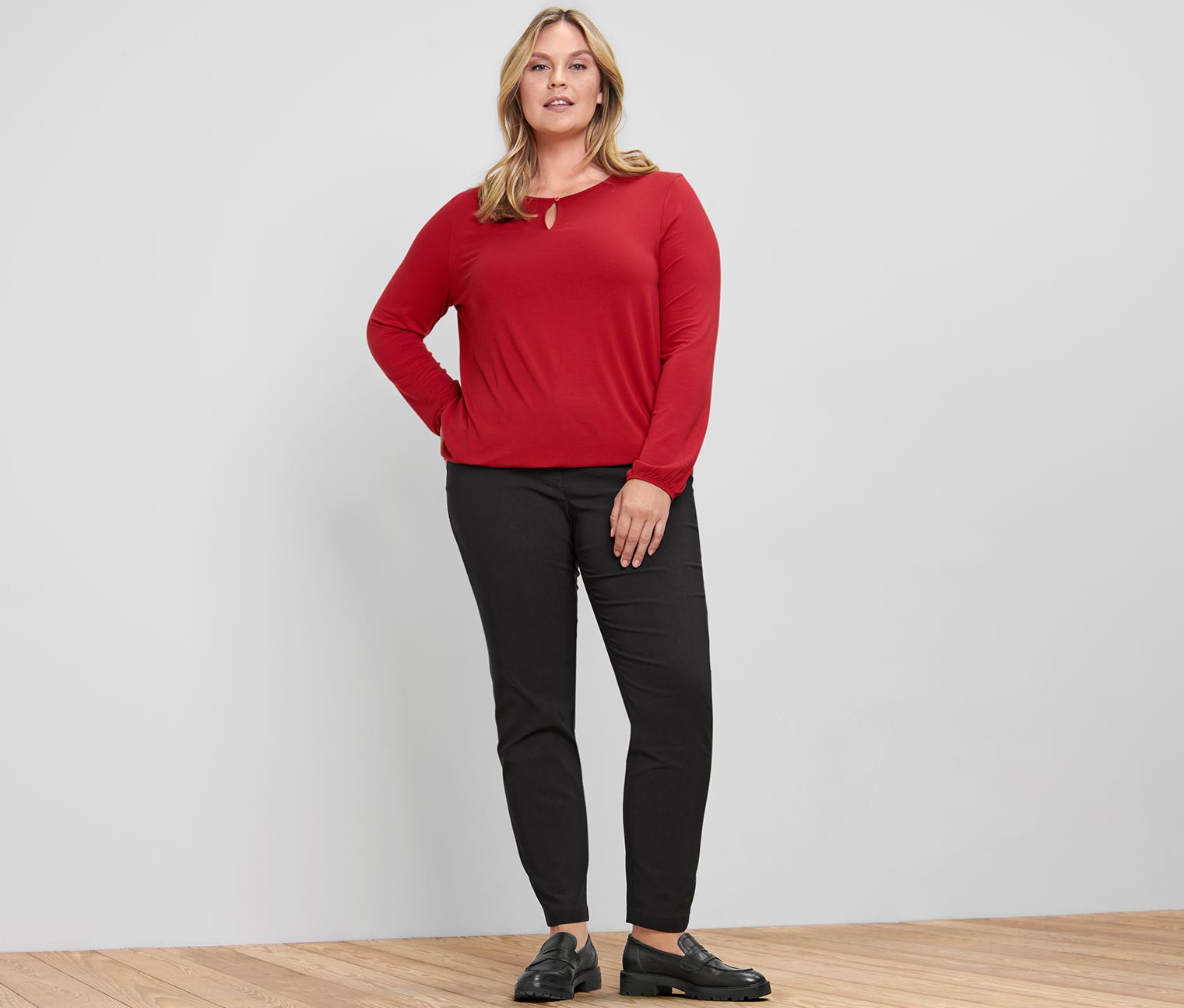 Thumbnail - Tchibo - Blusenshirt - Damen - Gr. L - rot