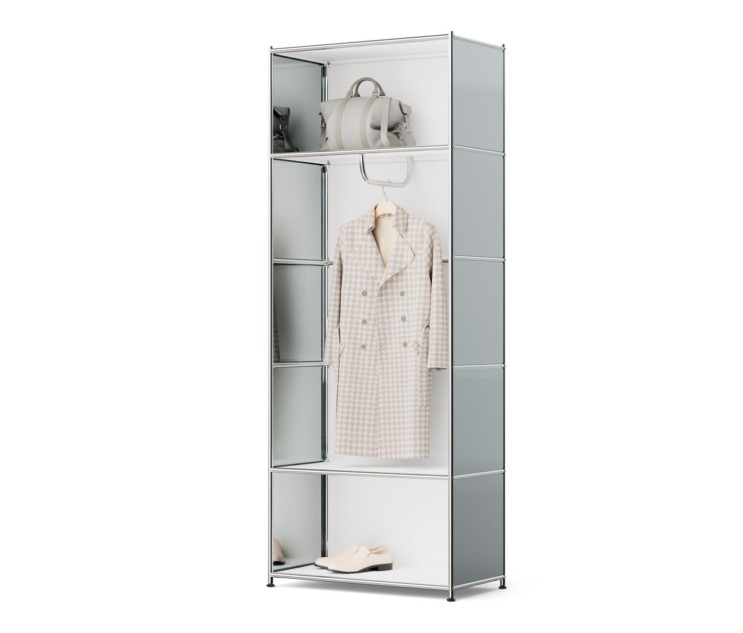 Thumbnail - Tchibo - Garderobe Metall »Cn3« mit Kleiderstange - 77x40x194,5cm - chrom - Stahl / Stahl