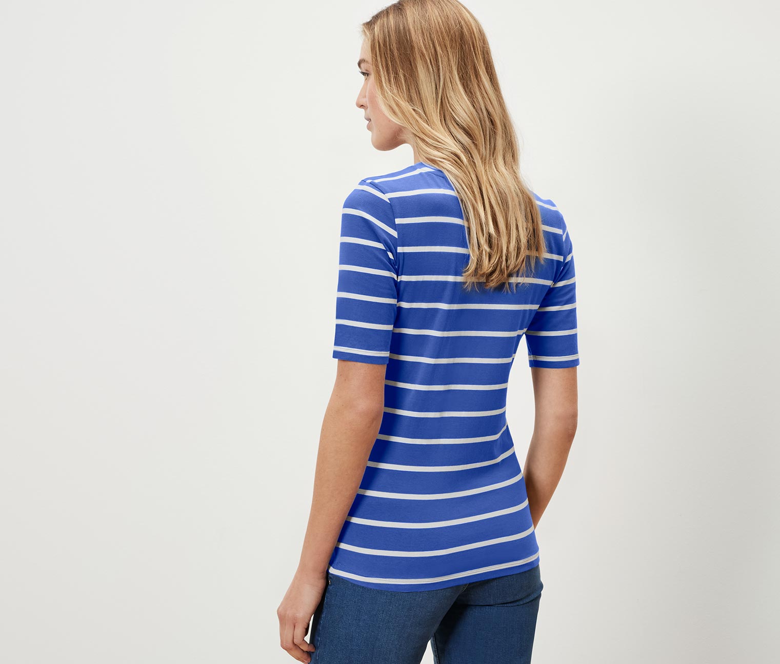 Thumbnail - Tchibo - Halbarmshirt - Damen - Gr. S - weiß