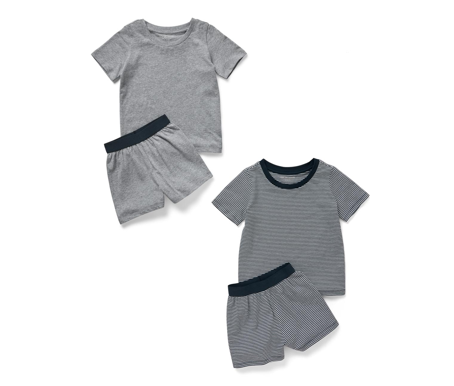 Thumbnail - Tchibo - 2 Kinder-Pyjamas - Jungen - Gr. 134/140 - weiß/gestreift