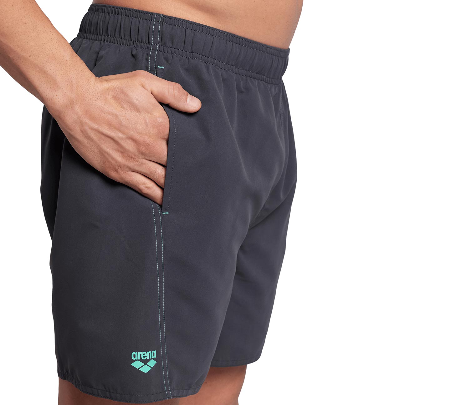 Thumbnail - Tchibo - arena Badeshorts Fundamentals Logo - Herren - Gr. M - grau