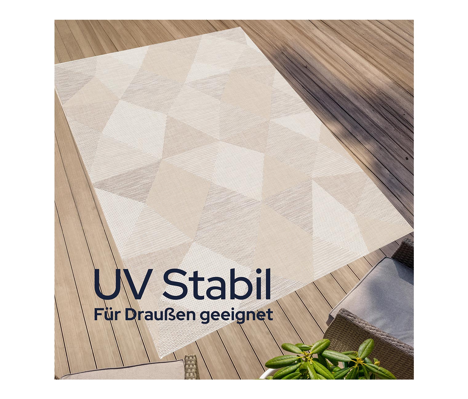 Thumbnail - Tchibo - Outdoor-Teppich »Sandstone Shapes« - beige