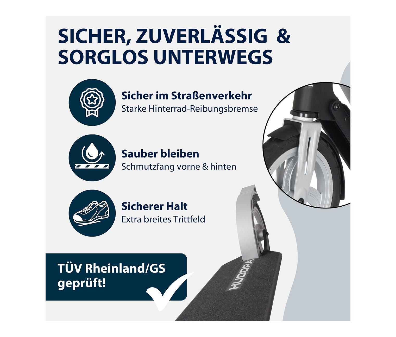 Thumbnail - HUDORA-Scooter »BigWheel®« Air 230 - silber