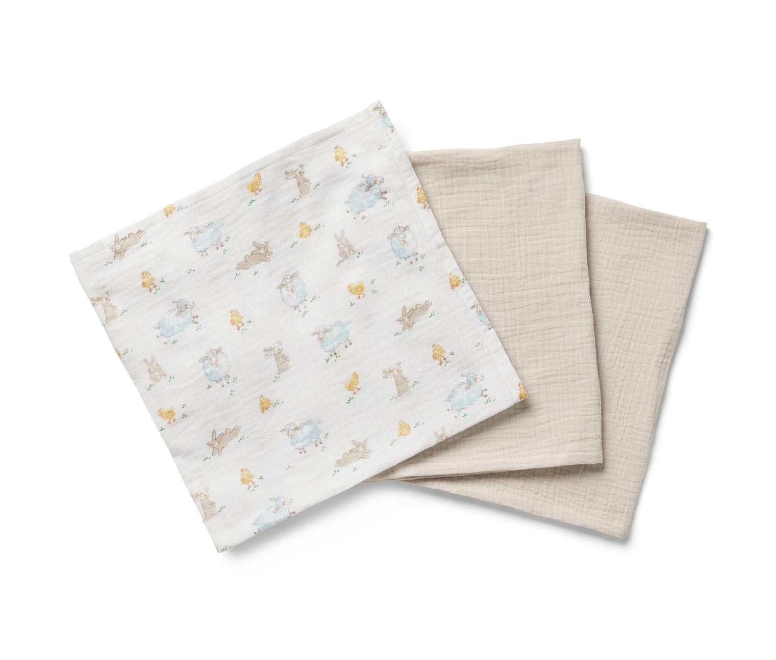 Thumbnail - Tchibo - 3 Baby-Musselin-Tücher - beige