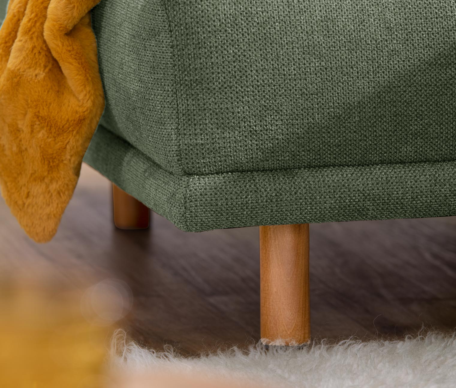 Thumbnail - Tchibo - Ecksofa »Penelope« - 283x133x68cm - braun - Eichenholz / Polyester / Polyamid