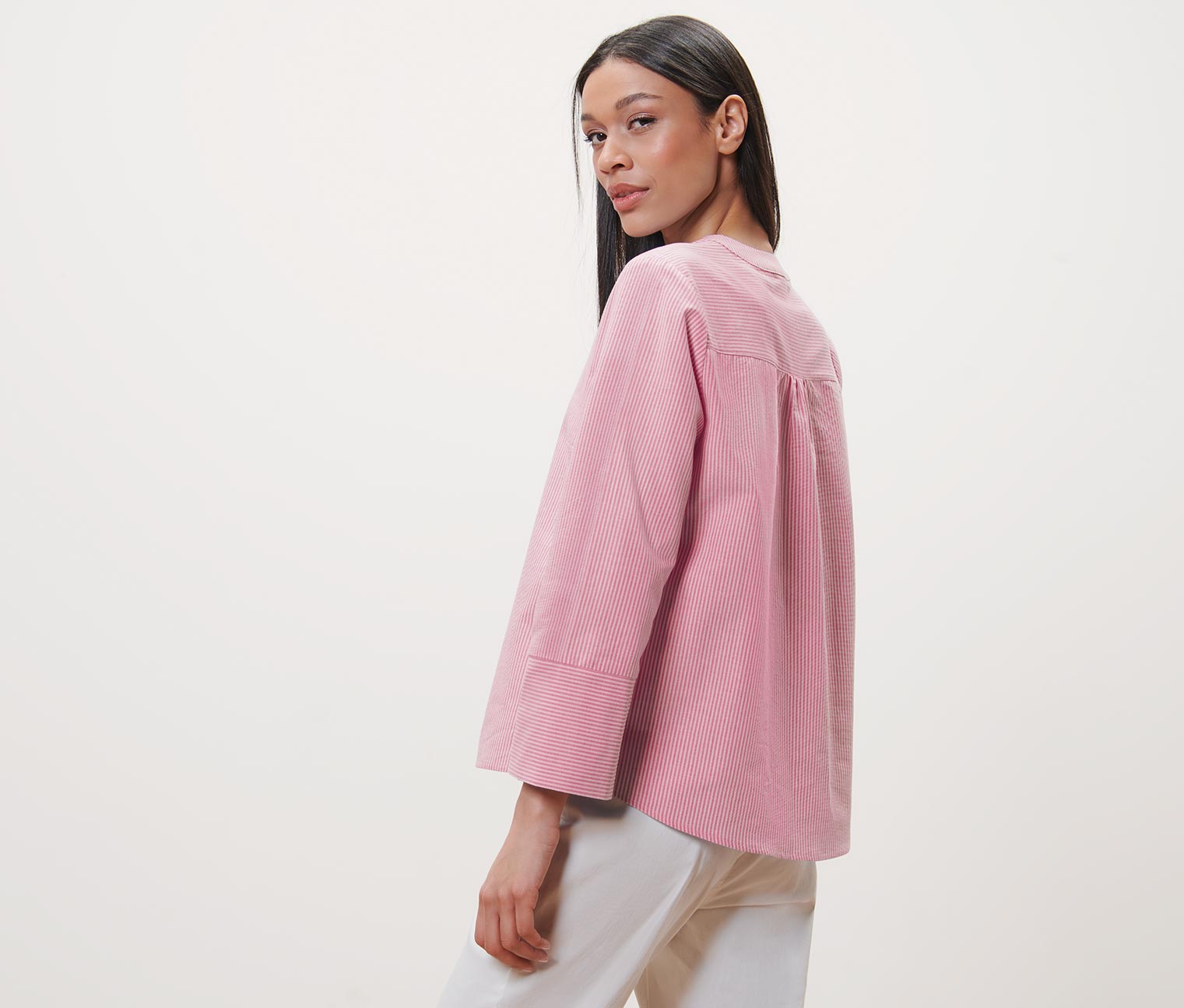 Thumbnail - Tchibo - Gestreifte Bluse - Damen - Gr. 34 - weiß/gestreift