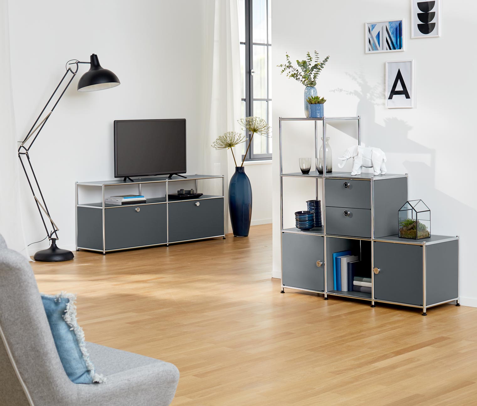 MetallLowboard mit 2 Klappfächern online bestellen bei