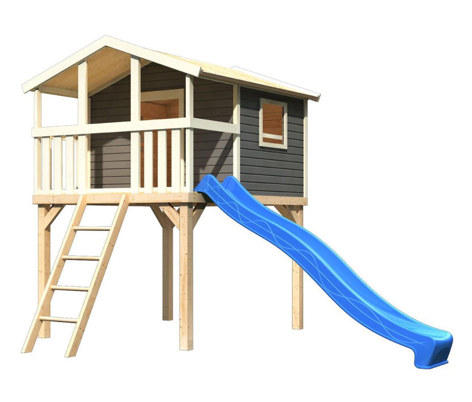 Thumbnail - Karibu-Stelzenhaus »Benjamin« - blau