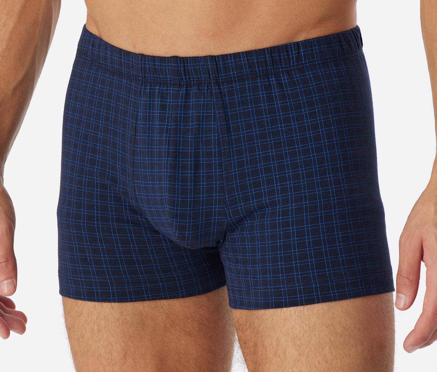 Thumbnail - Schiesser Shorts - Gr. Xxl/8 - dunkelblau/kariert