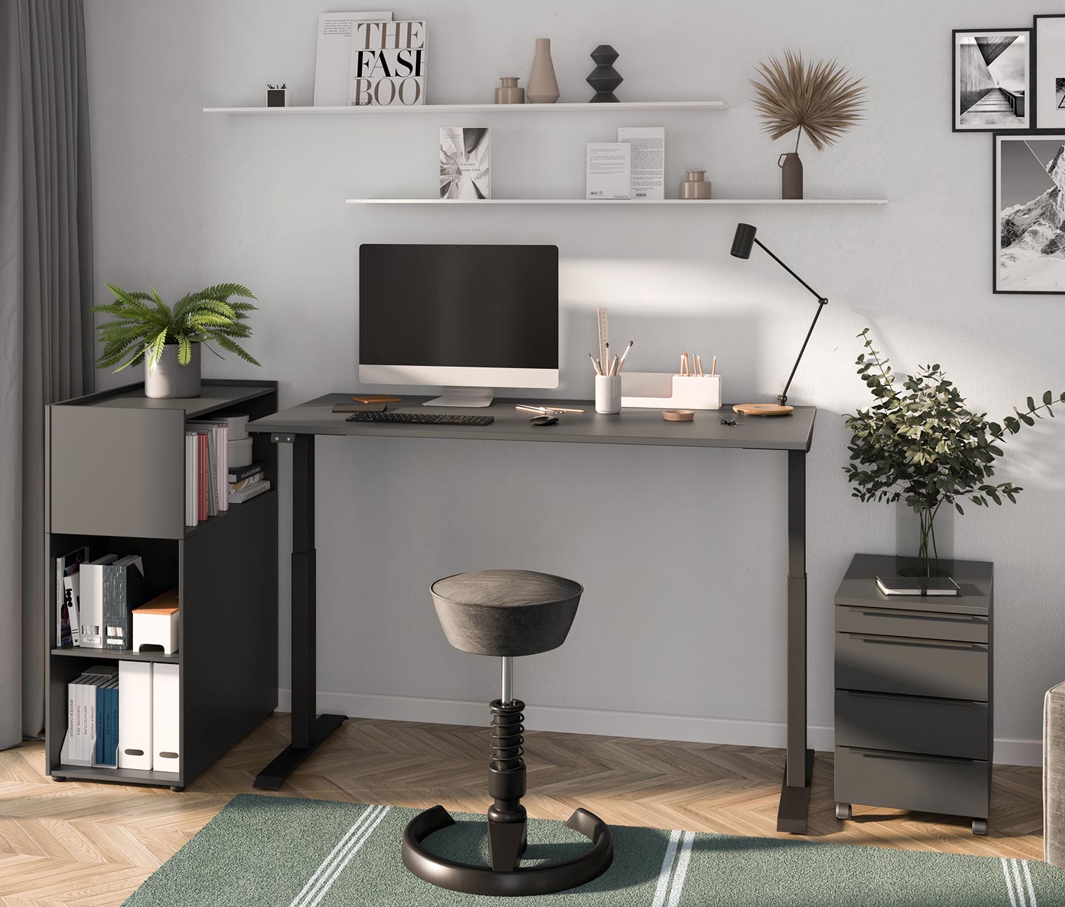 Thumbnail - Tchibo - Rollcontainer »Kopenhagen« - 42x60x63cm - grau - Holz