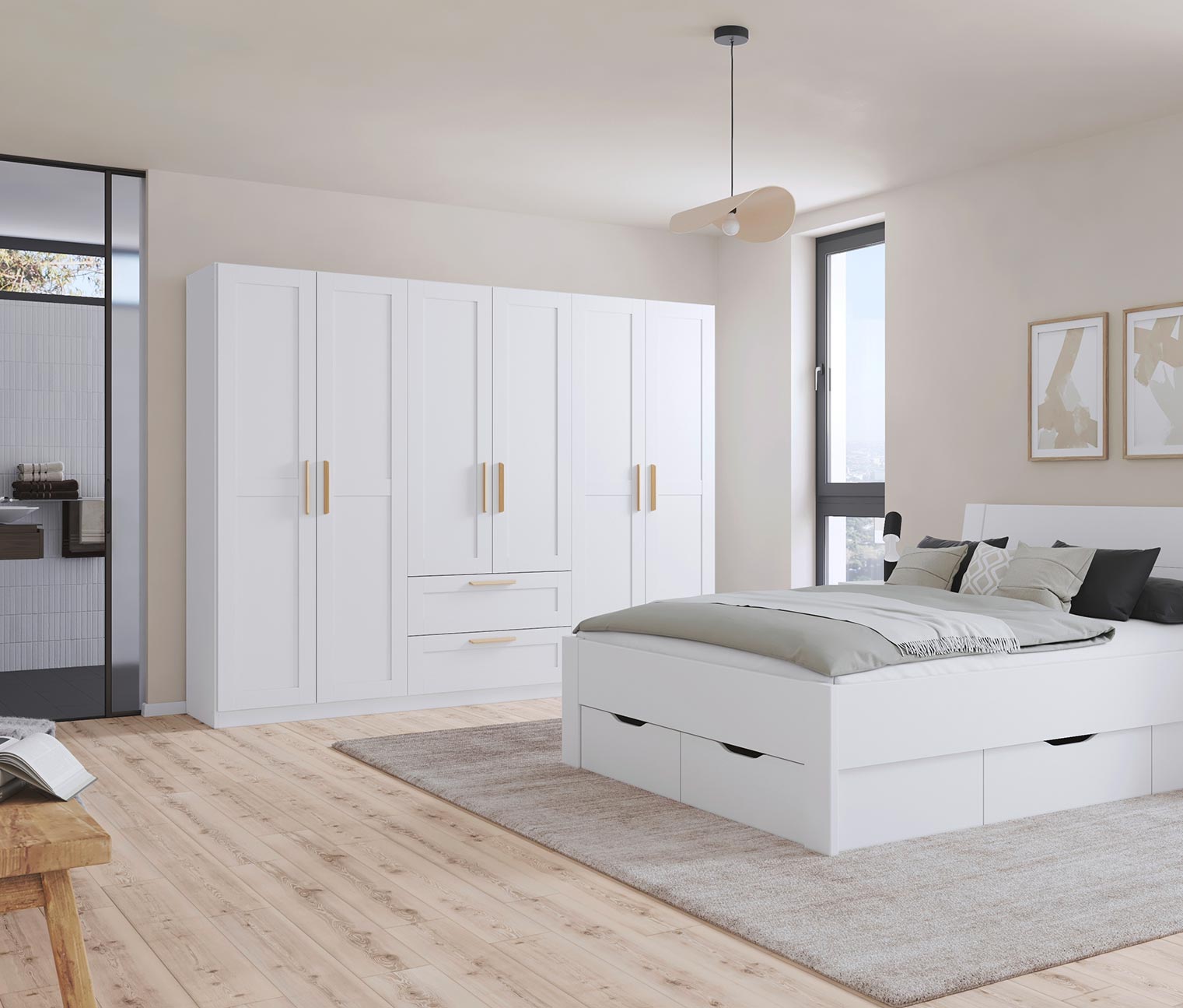Thumbnail - rauch Drehtürenschrank »Quadra-Spin Country« - 271x54x210cm - braun - Holz