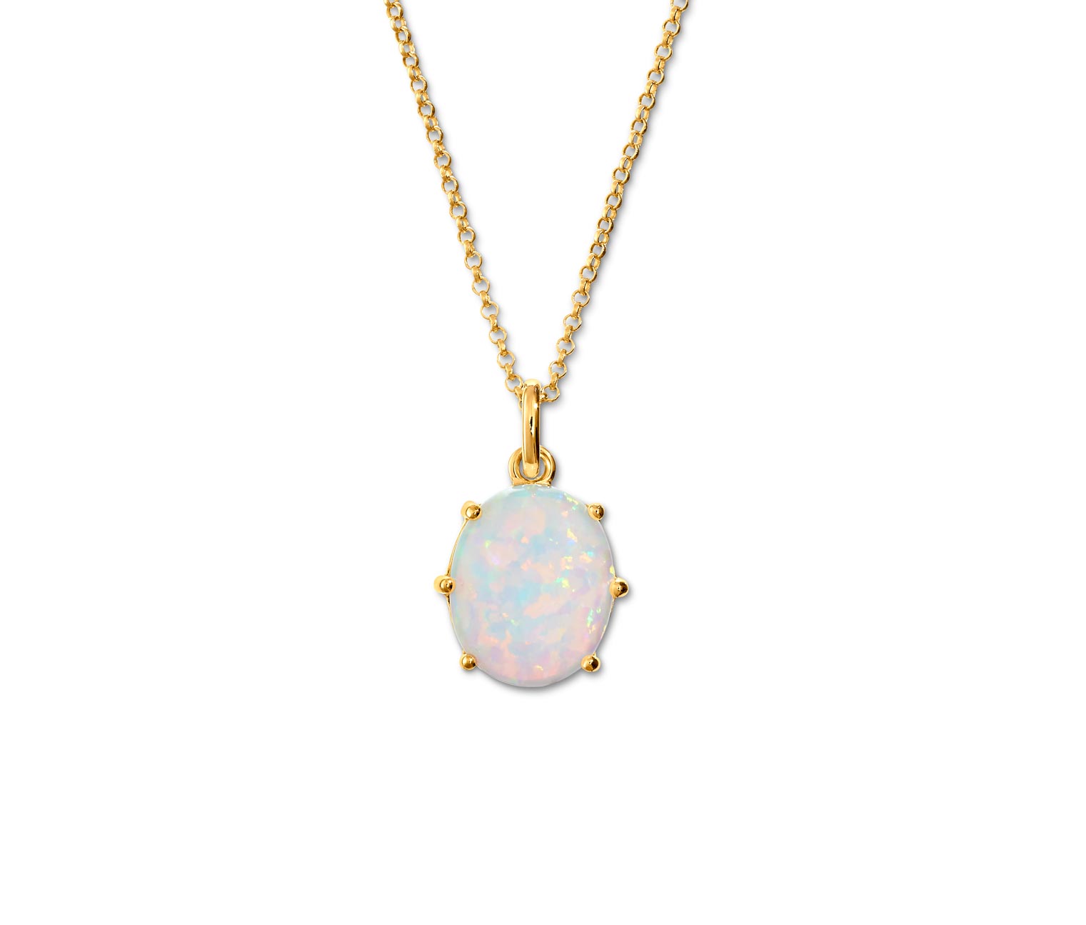 Thumbnail - Tchibo - 925 Silber Kette mit synthetischem Opal - hellblau