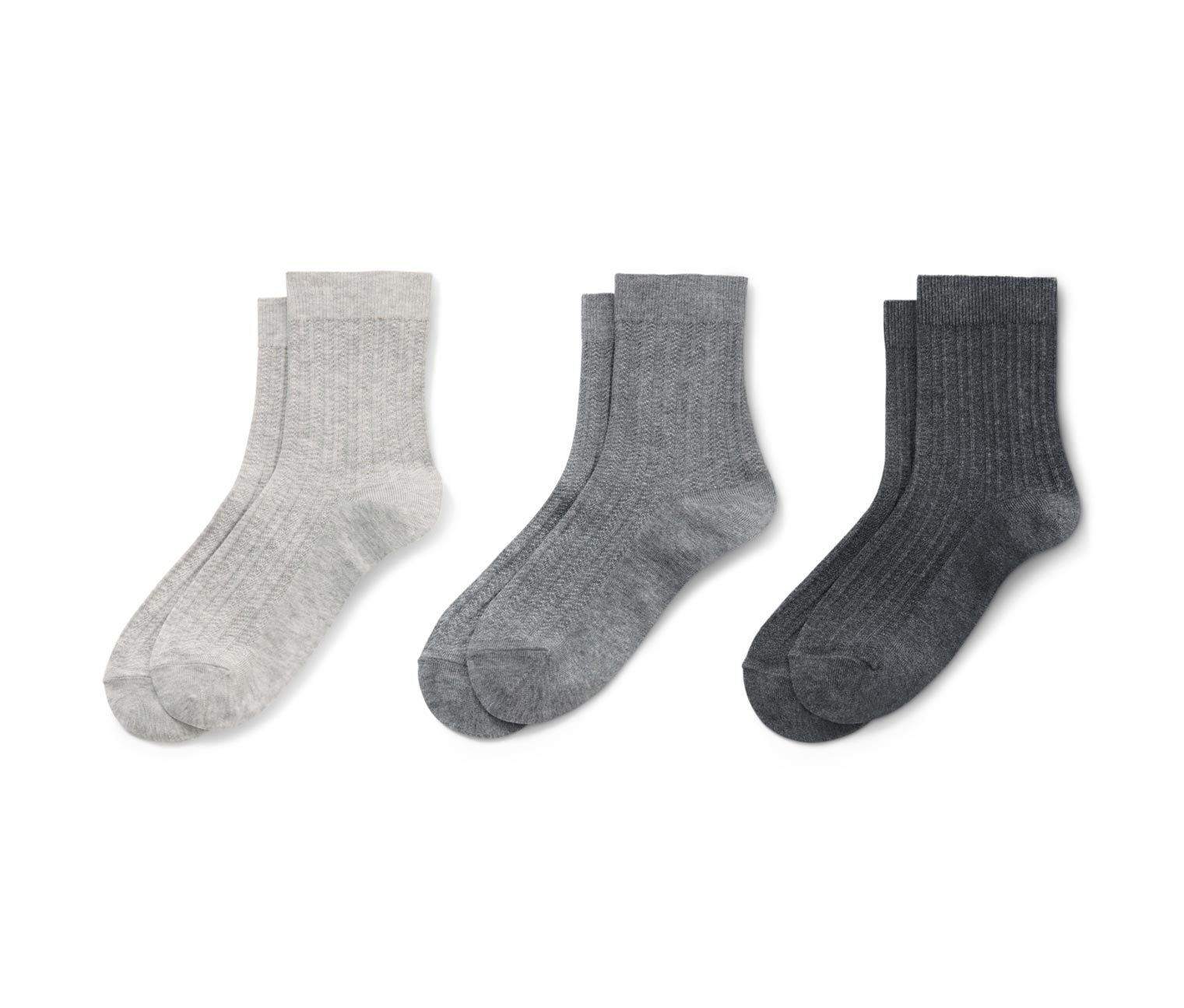 Thumbnail - Tchibo - 3 Paar Socken mit Zopfmuster - Damen - Gr. 35-38 - dunkelgrau