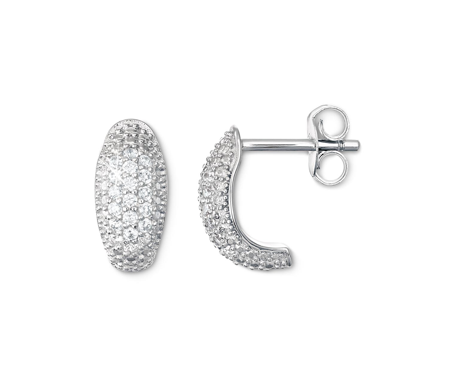 Thumbnail - Tchibo - 925 Silber Creolen Sparkling - silber