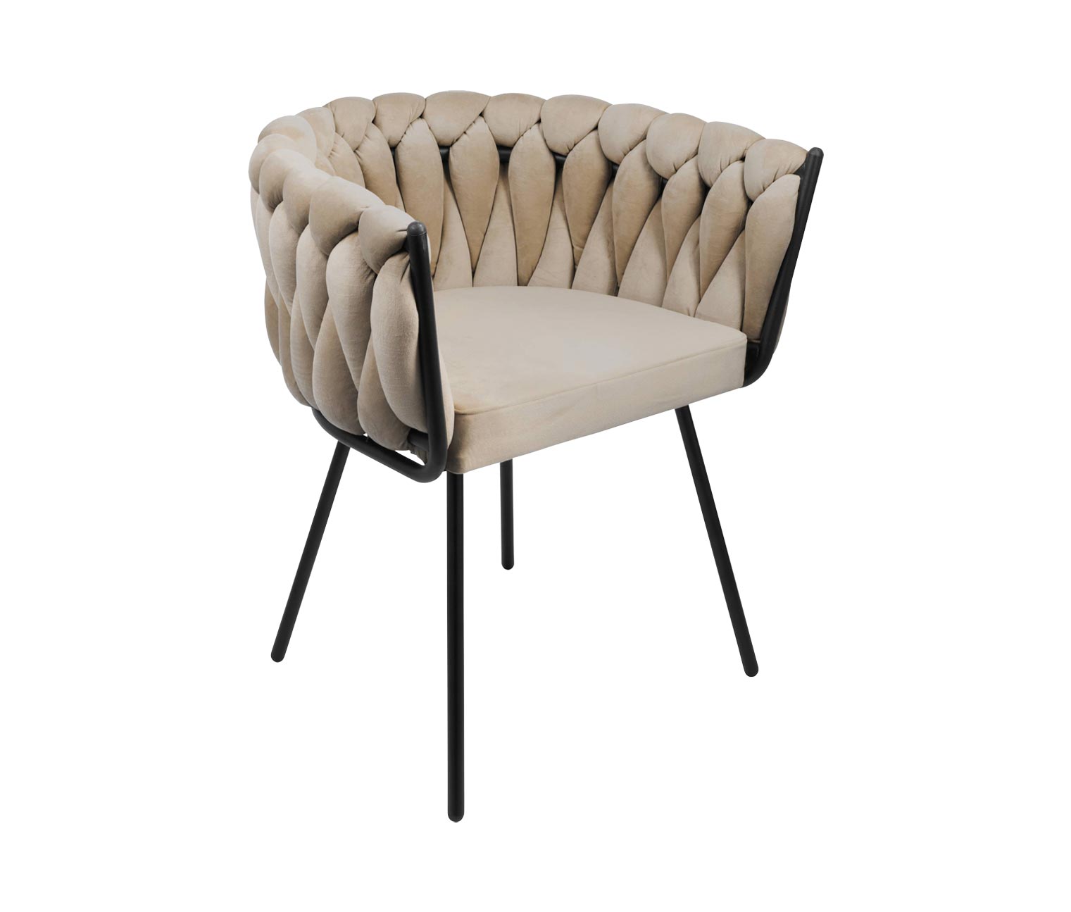 Thumbnail - Eglo Stuhl »Manambolosy« - 63x54x106cm - schwarz - Polyester / Schaumstoff / Metall