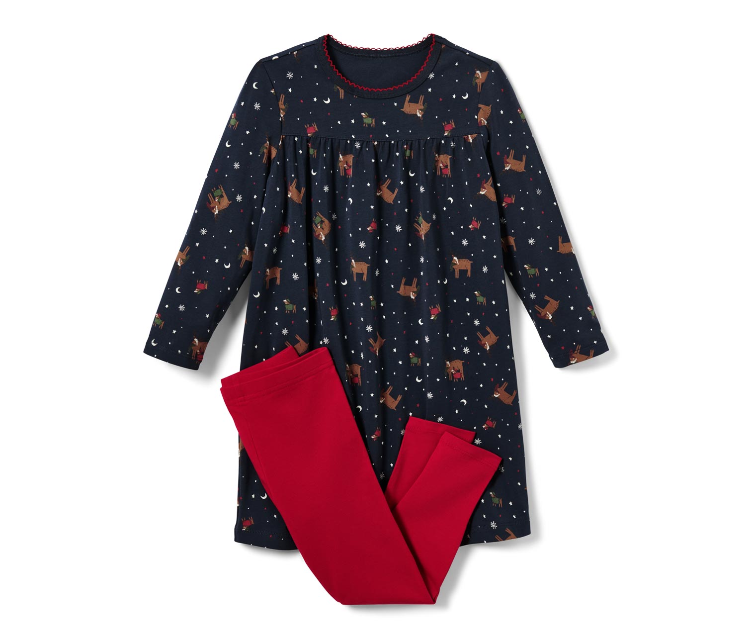 Thumbnail - Tchibo - Kleinkind-Nachthemd mit Leggings - Mädchen - Gr. 98/104 - dunkelblau