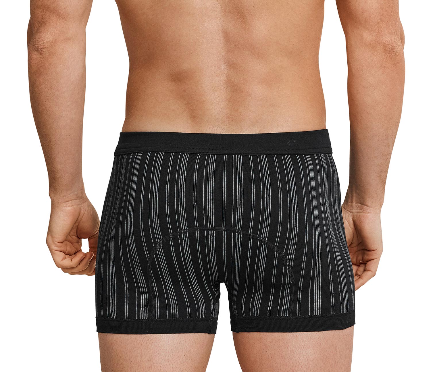Thumbnail - 2 Schiesser Shorts in Feinripp - Herren - Gr. L/6 - schwarz