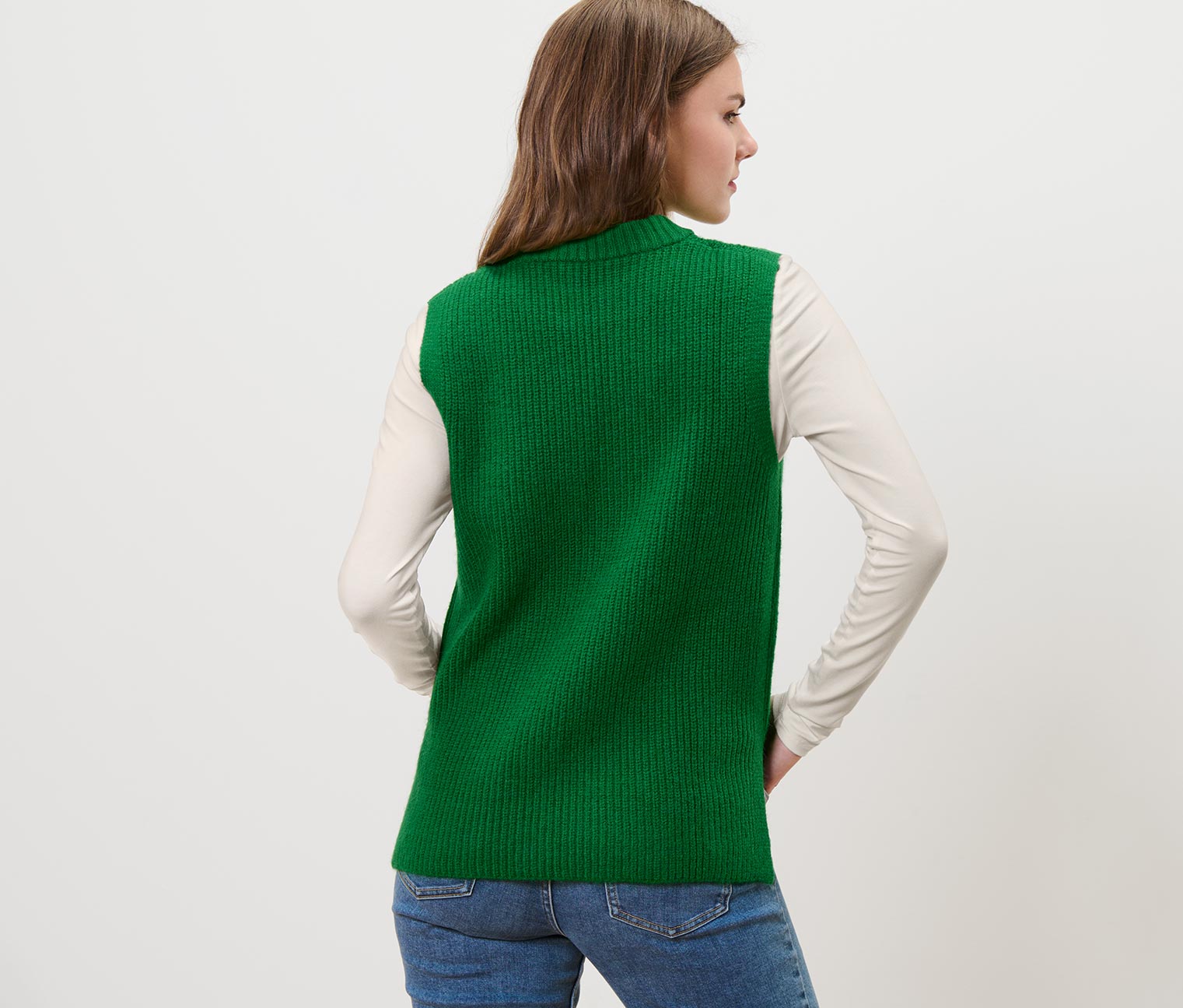 Thumbnail - Tchibo - Strick-Pullunder - Damen - Gr. XL - grün