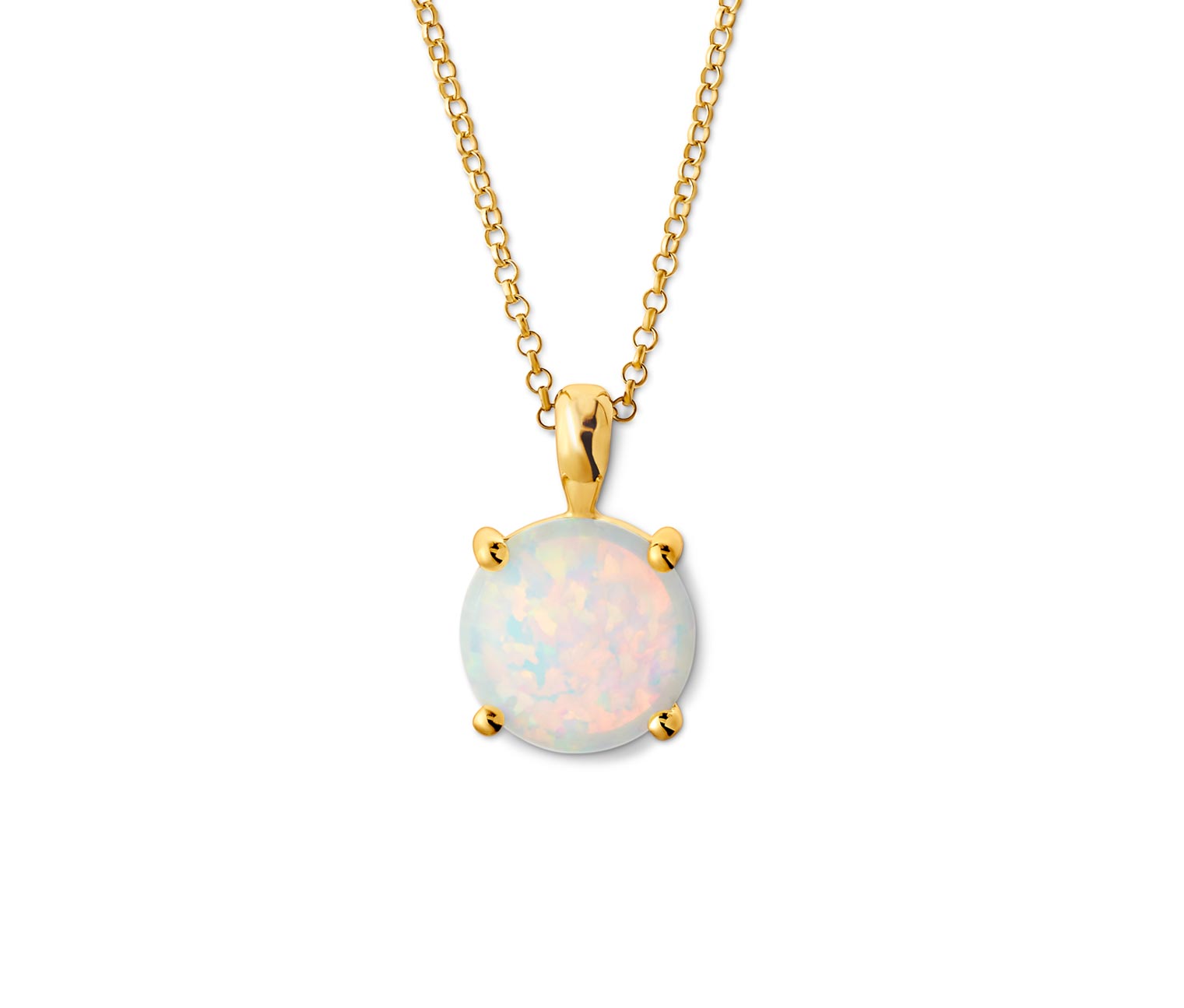 Thumbnail - Tchibo - 925 Silber Kette mit synthetischem Opal - weiß