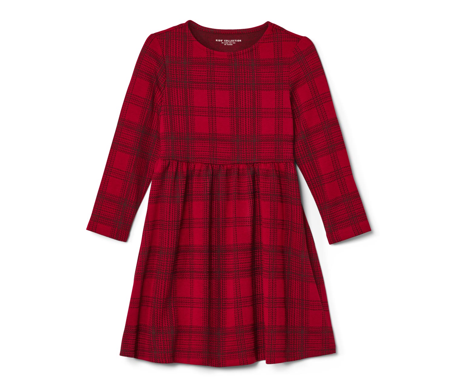 Thumbnail - Tchibo - Kinder-Jersey-Kleid - Mädchen - Gr. 98/104 - schwarz/kariert
