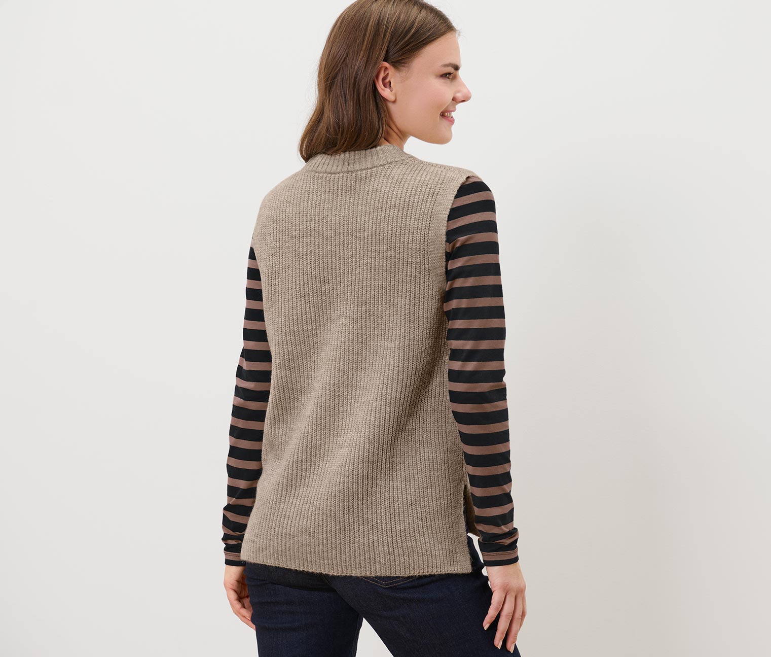 Thumbnail - Tchibo - Strick-Pullunder - Damen - Gr. XL - beige
