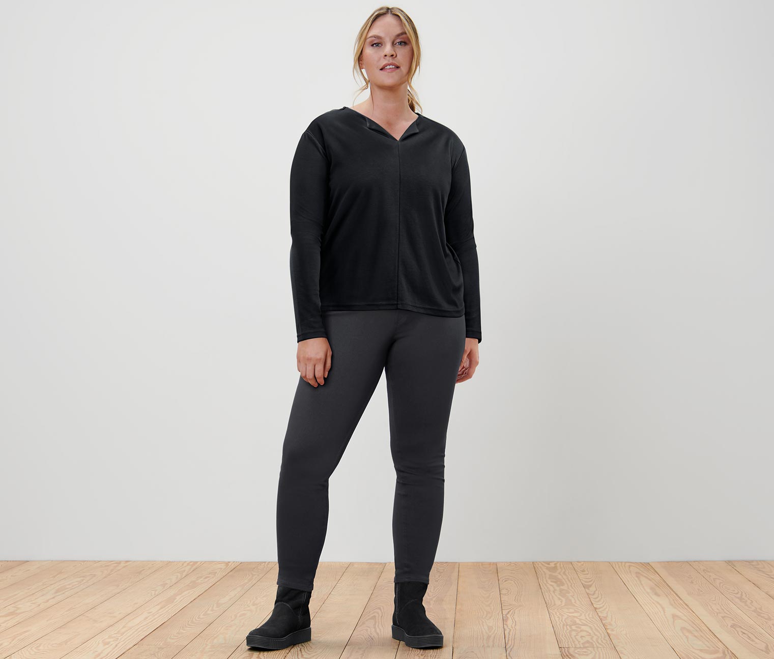Thumbnail - Tchibo - Blusenshirt - Damen - Gr. XL - schwarz