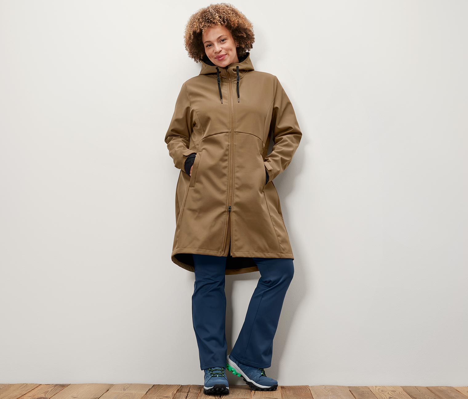 Thumbnail - Tchibo - Softshellmantel - Damen - Gr. 44 - beige
