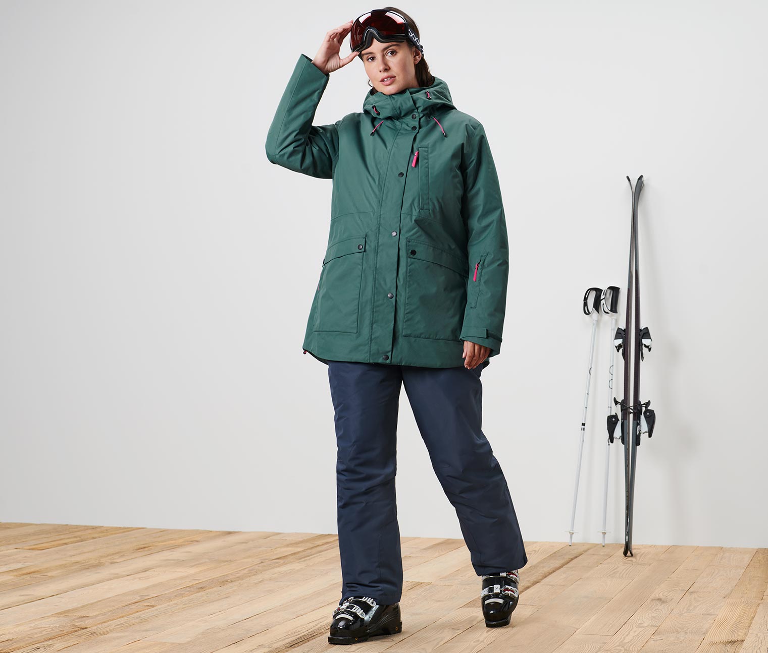 Thumbnail - Tchibo - Ski-und-Snowboardjacke - Damen - Gr. 36 - dunkelgrün