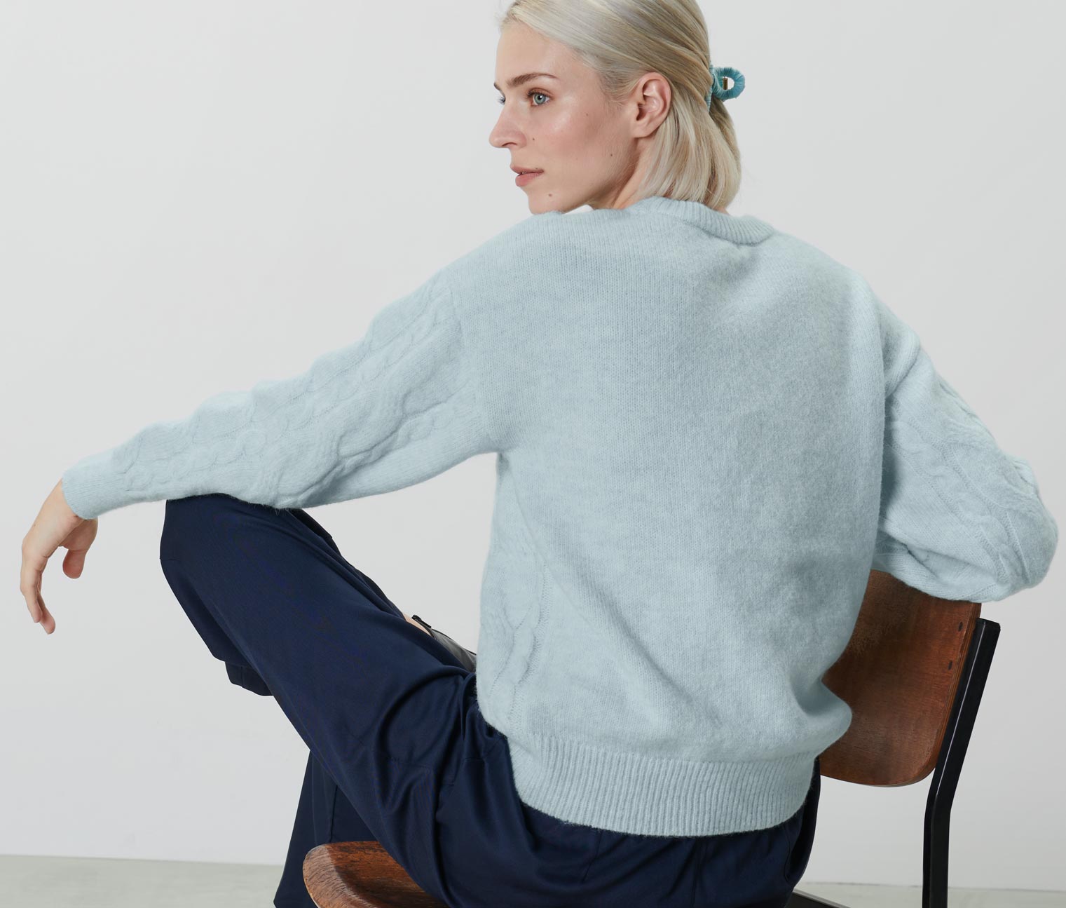 Thumbnail - Tchibo - Strickpullover - Damen - Gr. M - hellblau