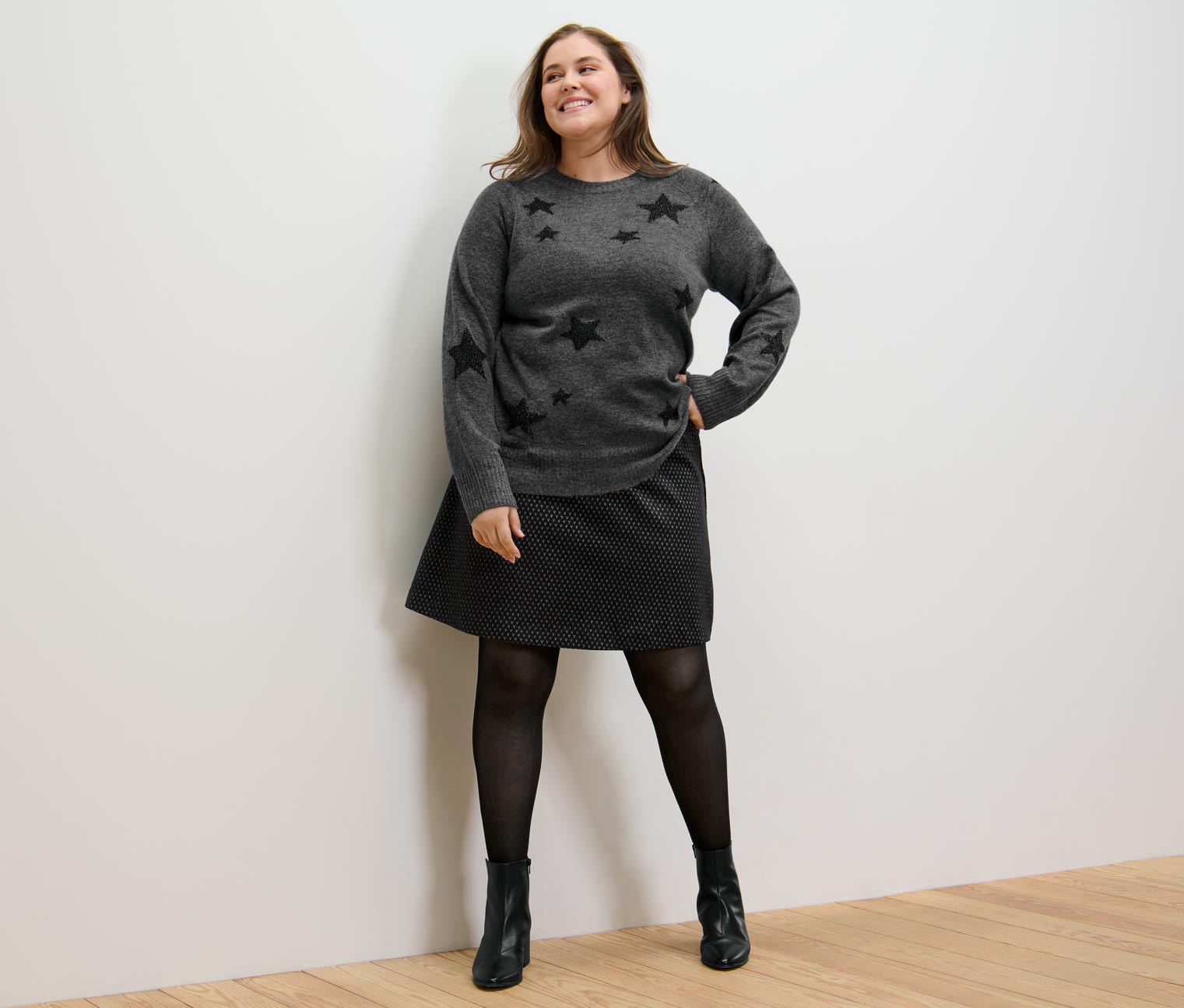 Thumbnail - Tchibo - Strickpullover - Damen - Gr. S - dunkelgrau