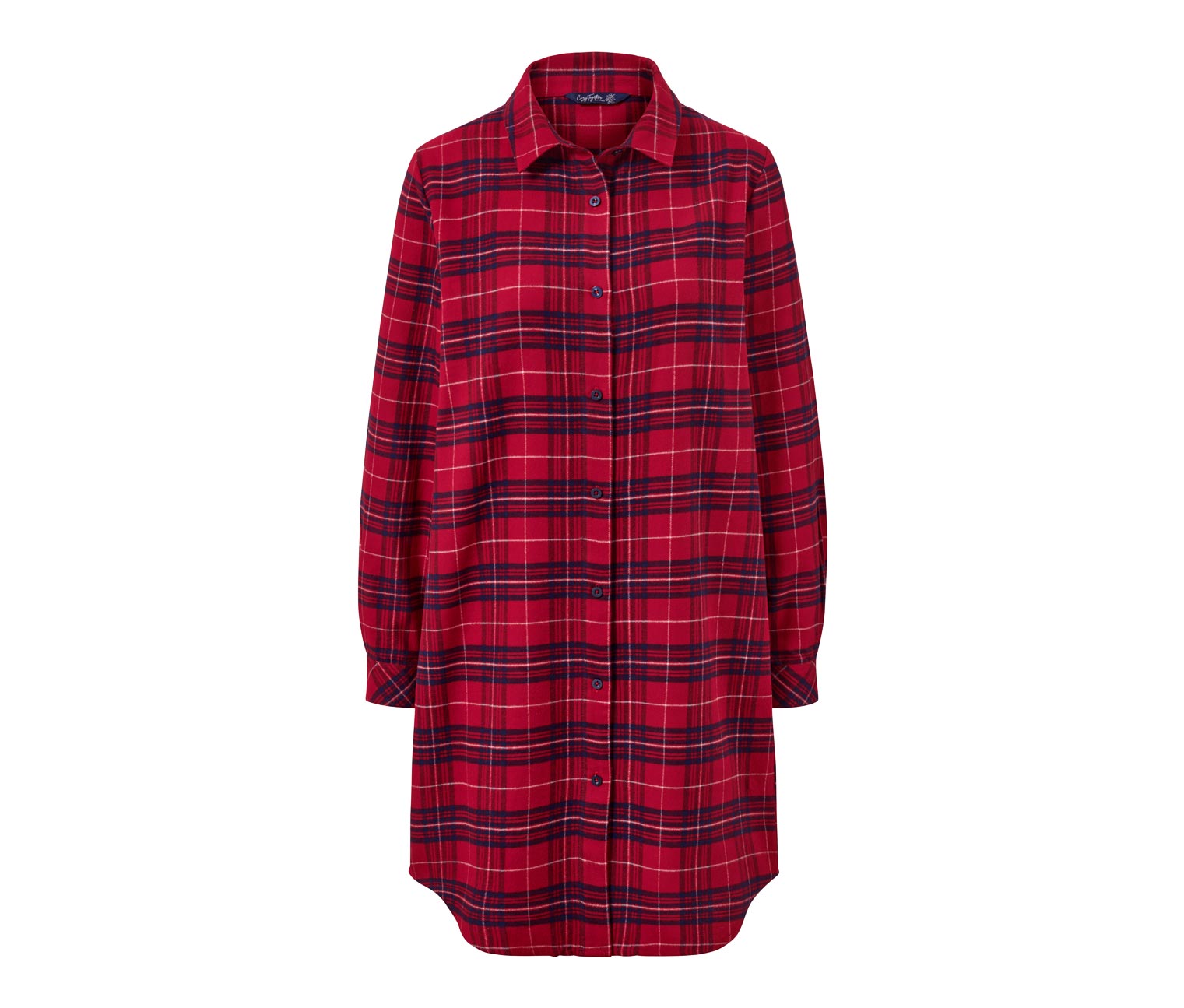 Thumbnail - Tchibo - Flanell-Nachthemd - Damen - Gr. S - blau