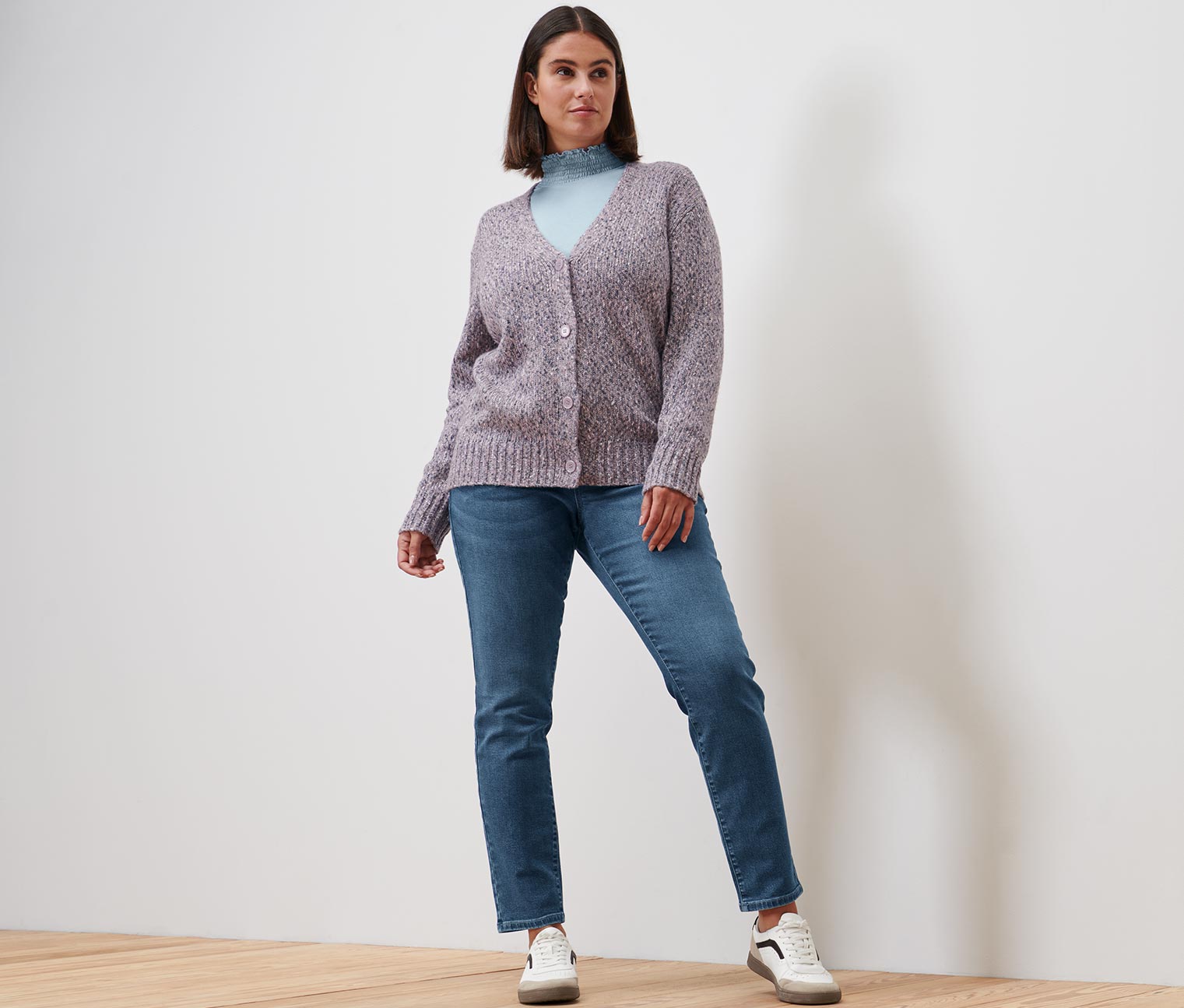 Thumbnail - Tchibo - Blusenshirt mit Stehkragen - Damen - Gr. S - blau